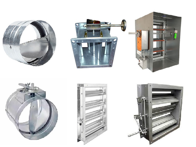 Các loại van gió do Trần Gia Me sản xuất